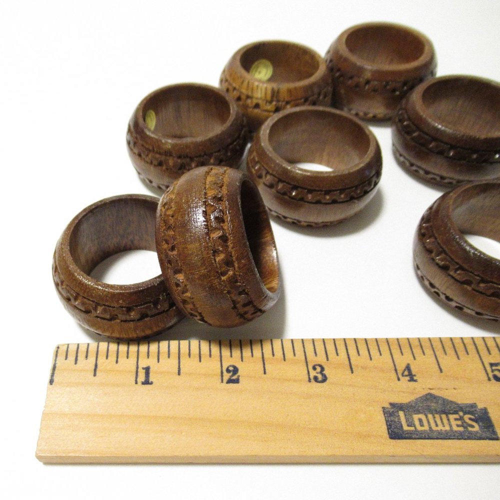 Wooden Napkin Rings Set - Picture 6 of 9